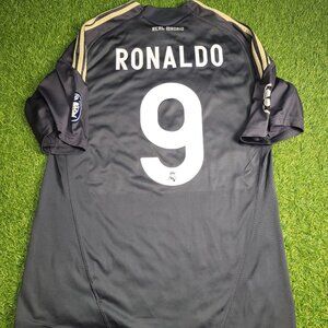 Cristiano Ronaldo Real Madrid 2009 2010 DEBUT SEASON Third Soccer Jersey L